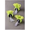 Pompon Ardoise Argent x4