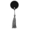 Pompon Ardoise Argent x4