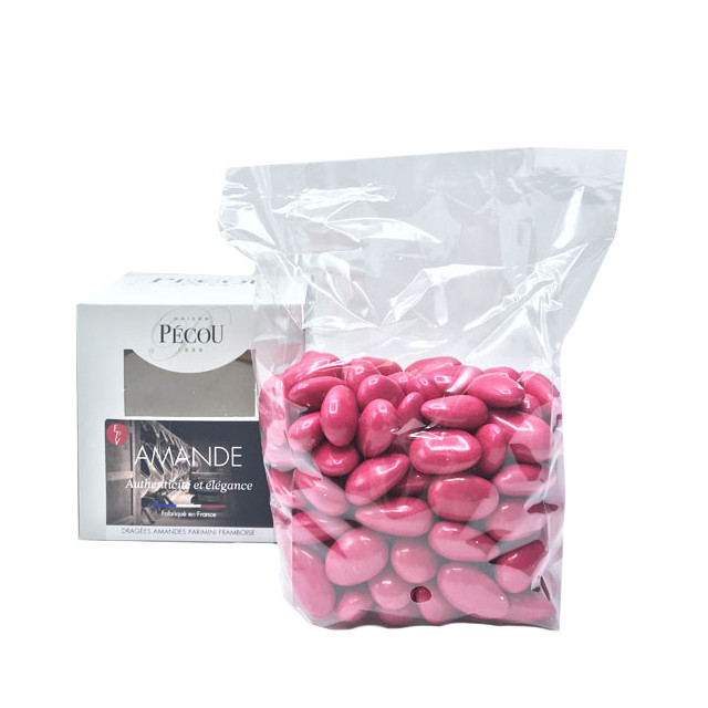 500gr Dragées Amande Parimini 38% - Framboise