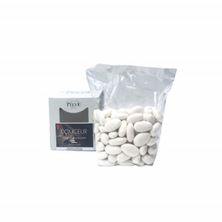 1kg - Dragées Guimauve Pécou - Blanc Vernis