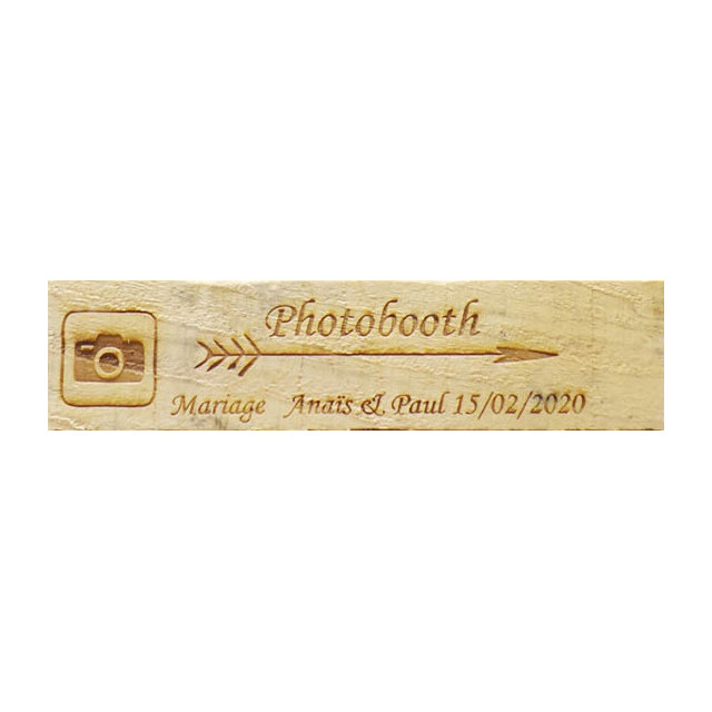 Pancarte mariage Photobooth personnalisé en bois
