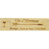Pancarte mariage Vin d'honneur personnalisé en bois
