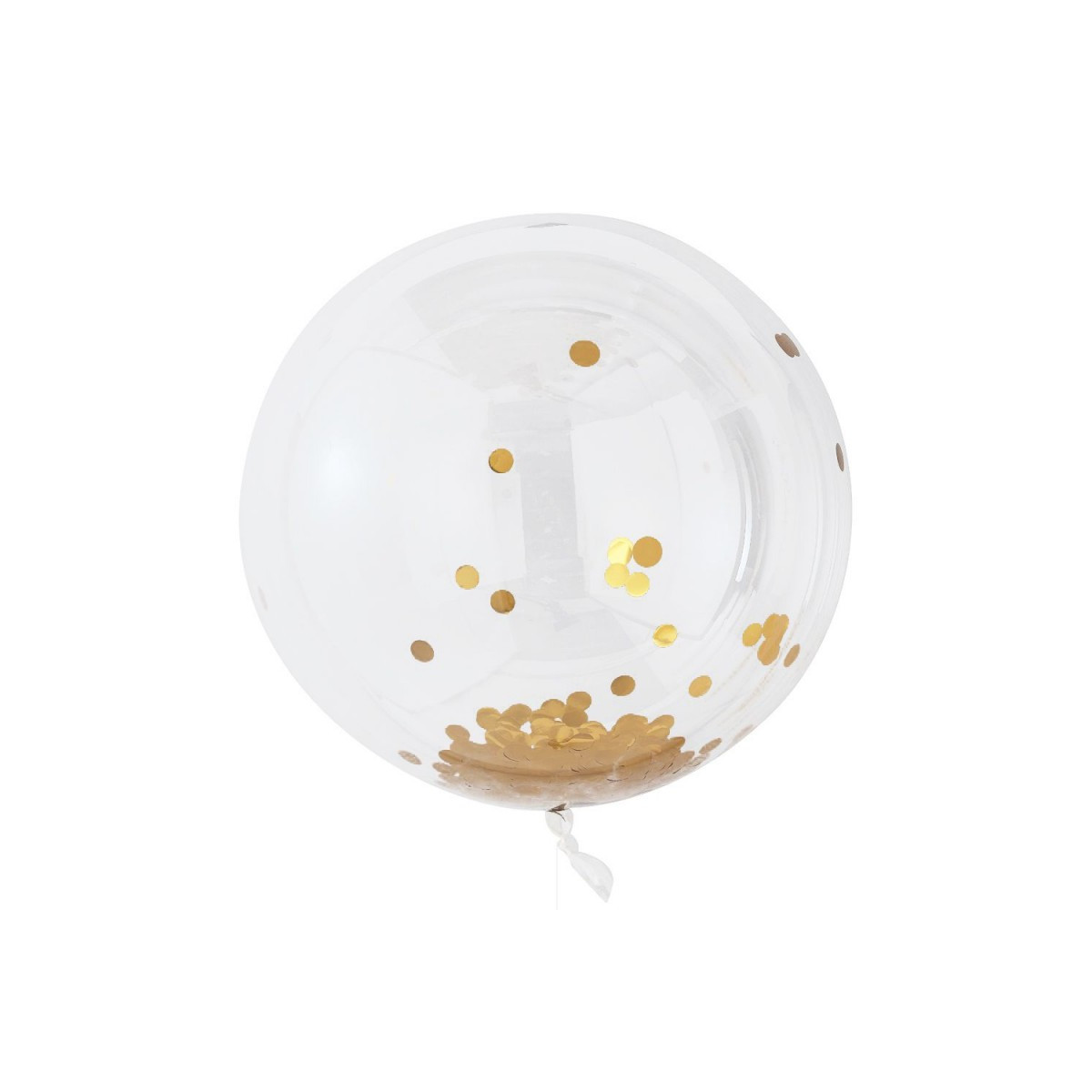 3 x Ballon Bulle 90 cm + confetti Or - mes fetes