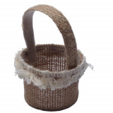 mini panier de mariage jute