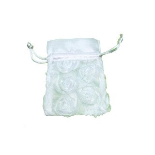 x5 Sachet dragées Fleurs motifs Roses