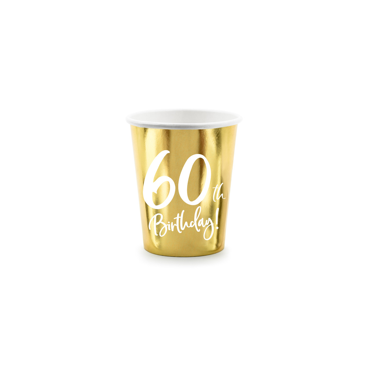 gobelets carton anniversaire 60 ans dorés