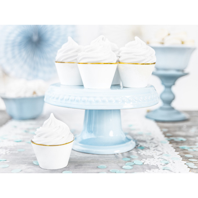 Caissettes cupcakes blanc baby shower