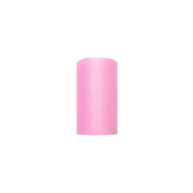Rouleau tulle rose clair 8 cm