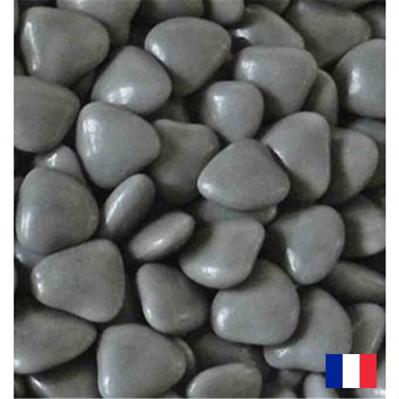 1kg Dragées Coeur Rose Blanc Argent - Dragées Delorme