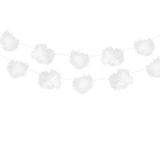 Guirlandes de pompons en tulle 2 m x 3