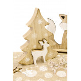 Sapin et biche en bois