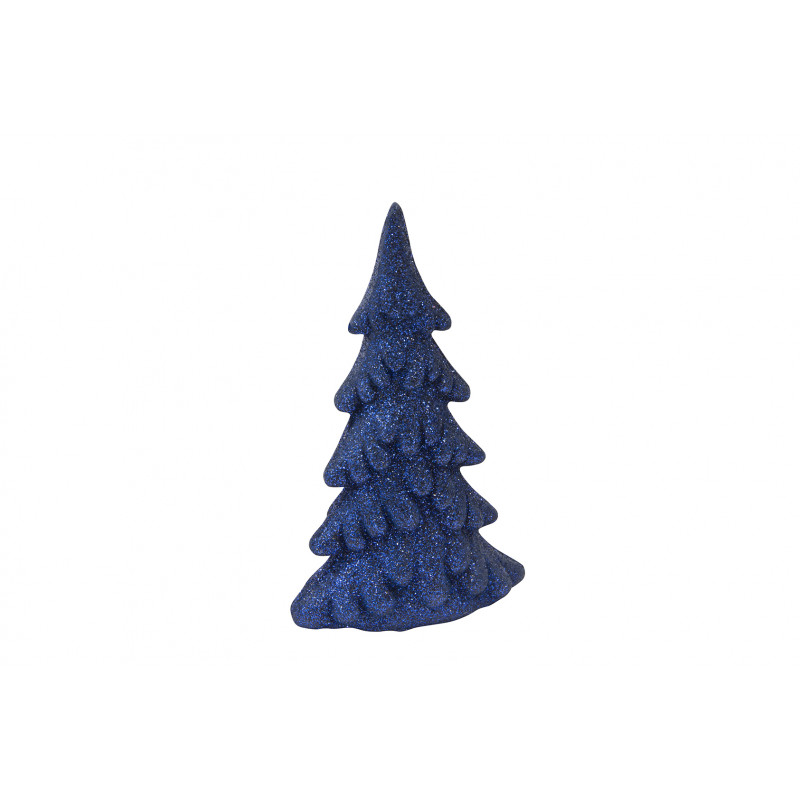 Sapin résine pailletée déco 13 cm