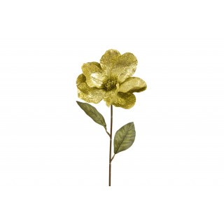 Fleur de magnolia pailletée or