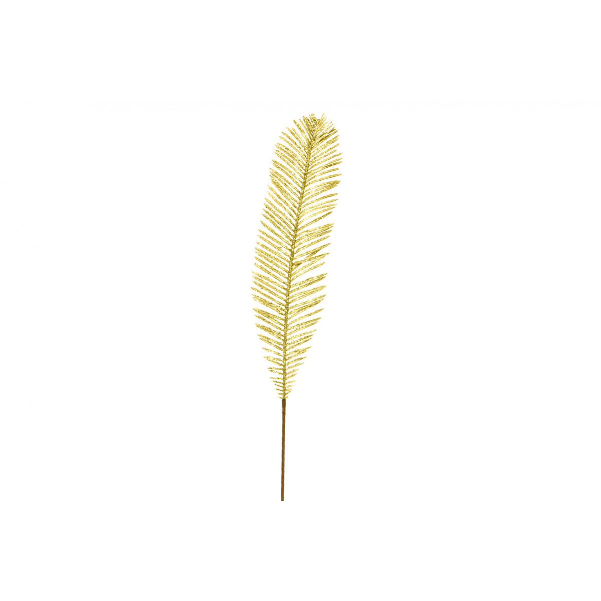 Feuillage en forme de plume pailletée or