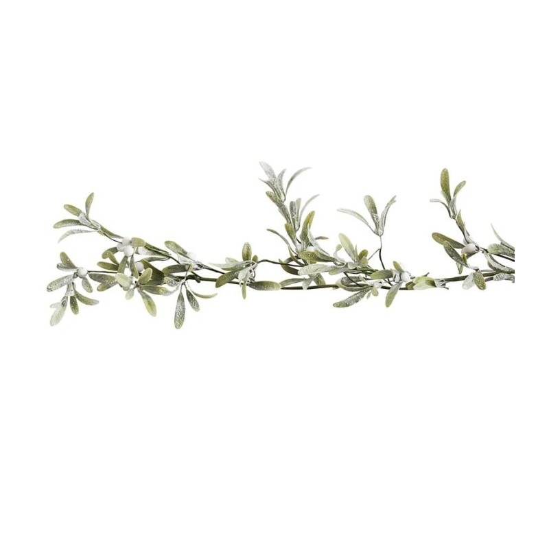 Guirlande de feuillage de gui noel