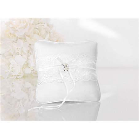 Coussin Alliance Dentelle Blanc