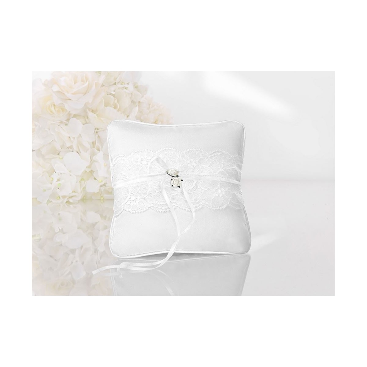 Coussin Alliance Dentelle Blanc