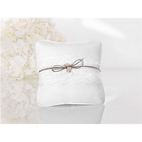 Coussin Alliance Dentelle Rose