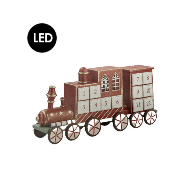 Calendrier De L’Avent Train De Noël – 24 Boîtes Cadeaux à Remplir – Carton Blanc – Décoratif Et Interactif