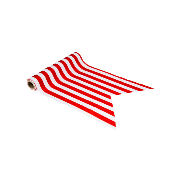 Chemin de table pirate rouge et blanc 28cm x 5m