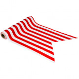 Chemin de table pirate rouge et blanc 28cm x 5m