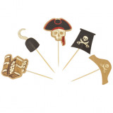 Pics en bois pirates or x10 - 9cm