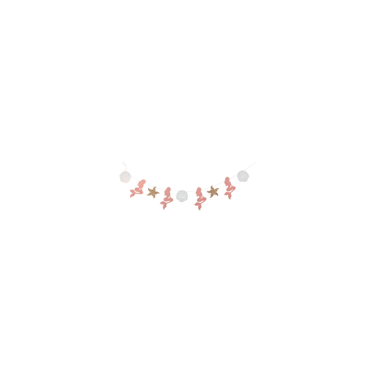 Guirlande sirène blanche rose et or - 1.60m