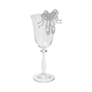 Marque verre ballerine blanc x10 - 8cm
