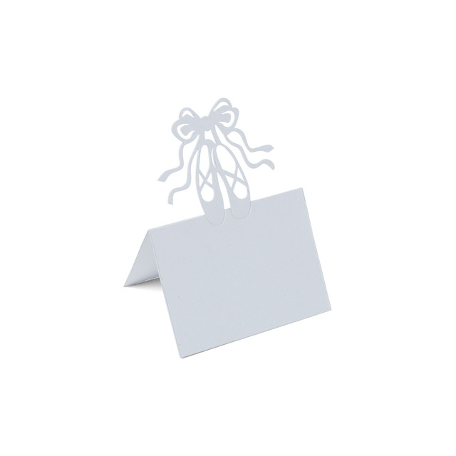 Marque-places ballerine blanc x10 - 8x12cm