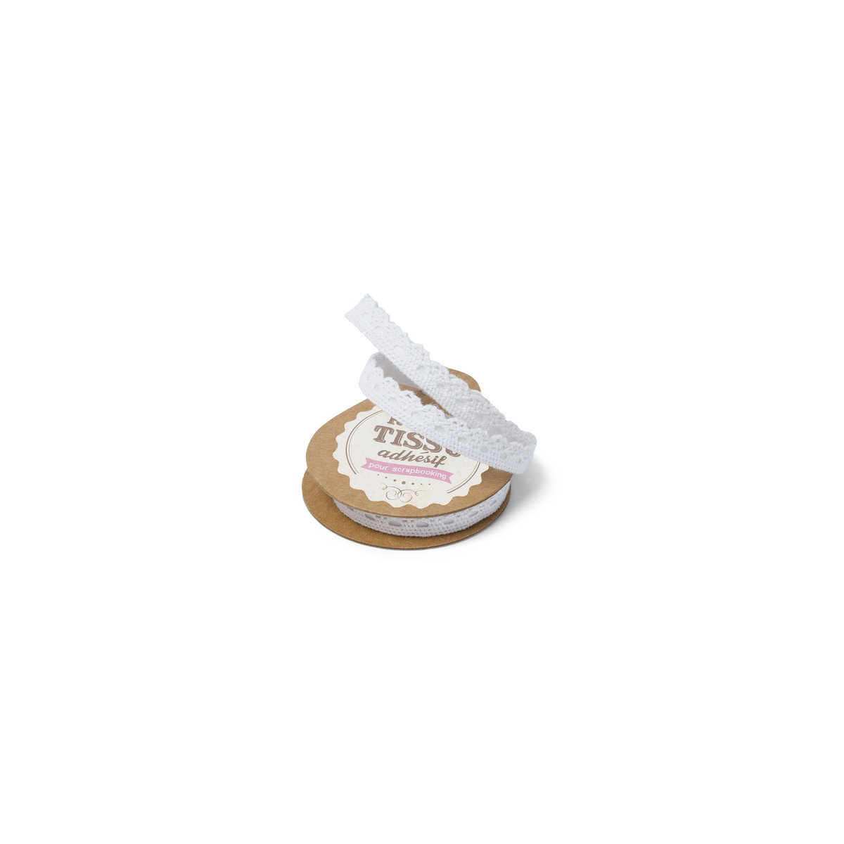 Dentelle blanche adhésive 1cmx2m