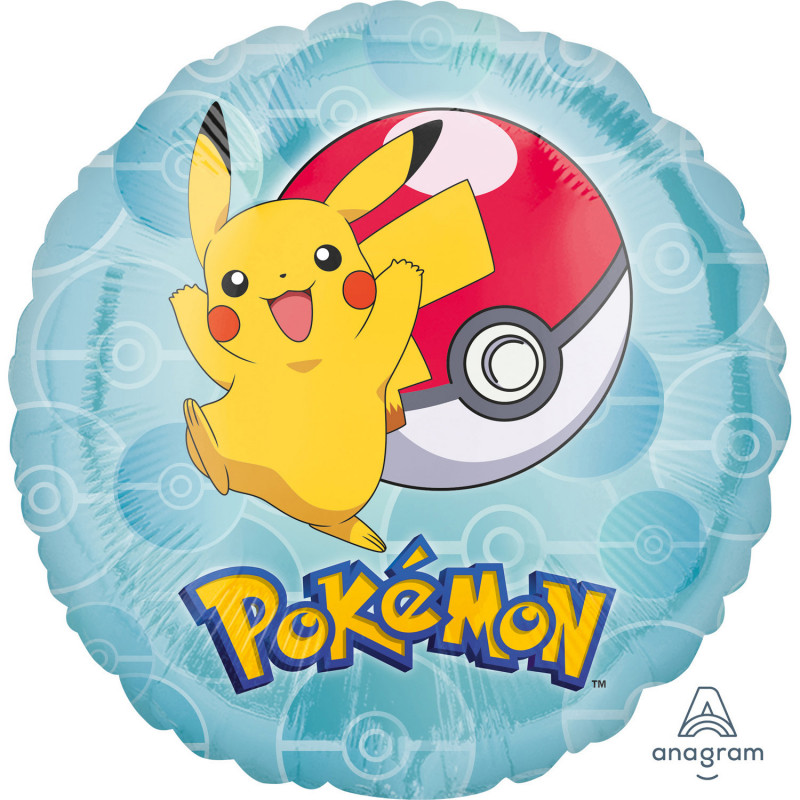 Grand ballon pokemon en forme de boule pokeball pour anniversaire