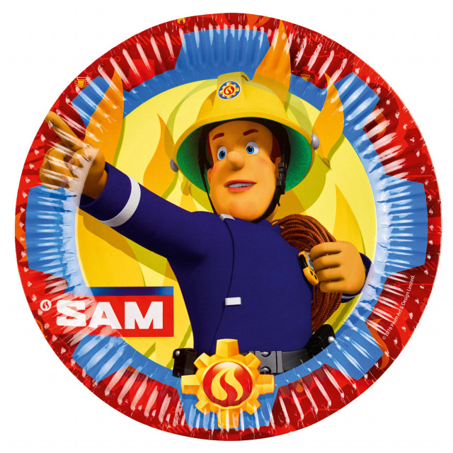 assiette Sam le Pompier 23 cm x8