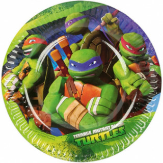 8 assiettes Tortues Ninja 18 cm