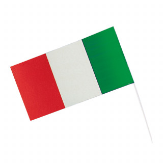 Drapeau plastique vert blanc rouge 12 x 23 cm