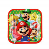 8 assiettes en carton Super Mario 17,7 x 17,7 cm