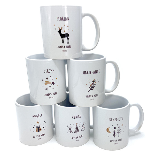 Mug de Noël personnalisé - 6 modèles au choix