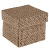 Boite Dragées Carrée Jute x4