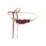 Couronne de fleur bordeaux mariage - 18cm