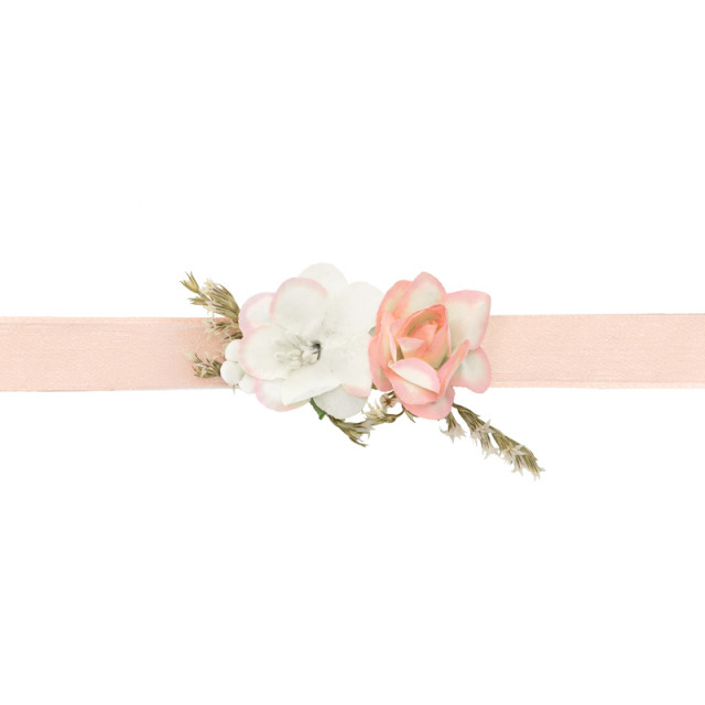 Bracelet de fleur rose mariage