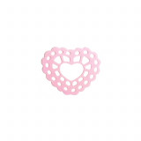 x15 Stickers coeur en dentelle rose