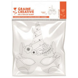 Masques en carton à décorer Licorne
