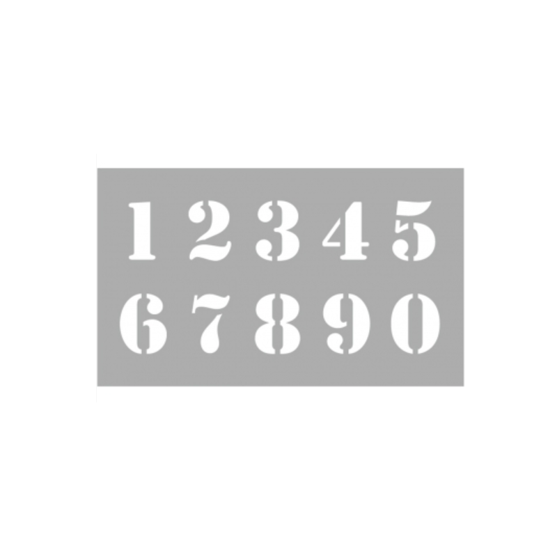 Pochoir chiffre de 0 à 9