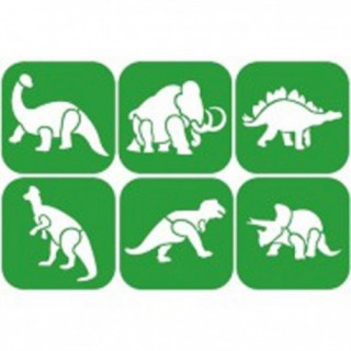 Lot de pochoir animaux préhistoriques
