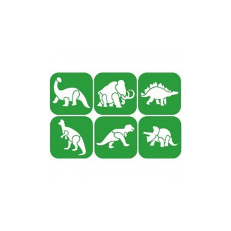 Lot de pochoir animaux préhistoriques