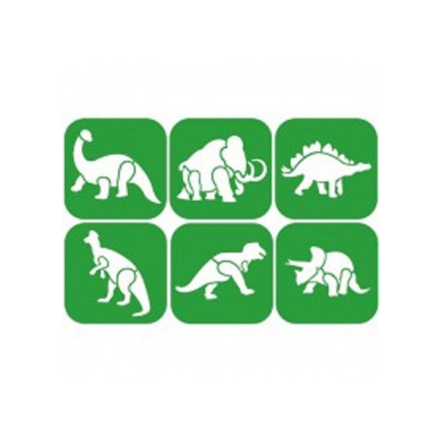 Lot de pochoir animaux préhistoriques