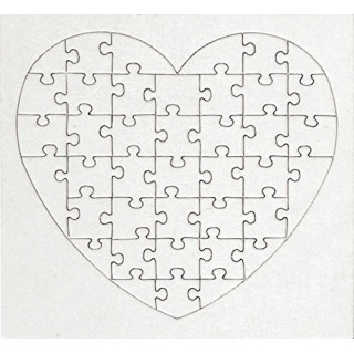 Lot de 10 puzzles coeurs 40pcs