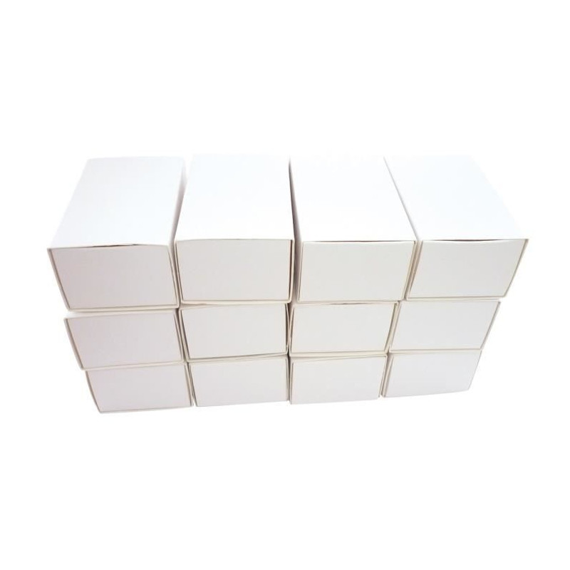 Lot de 12 boites d'allumettes vides - 8cm x 5cm x 3.5cm