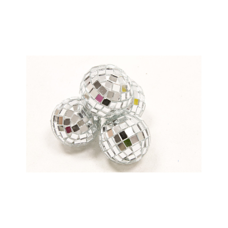 Eozighi 16 Pièces Des Tailles Différentes Boule a Facette Disco Argent Boule  à Facette Mini Boule