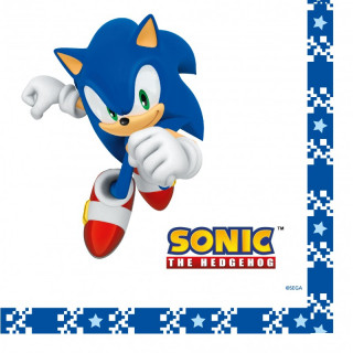 Serviette Anniversaire Sonic