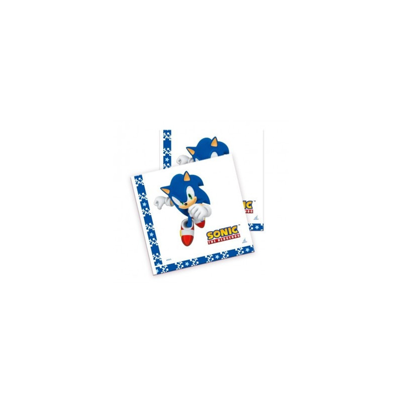 Serviette Anniversaire Sonic x 20